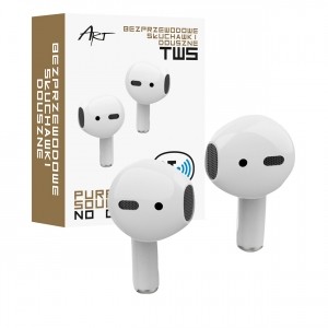 ART Headphones with Microphone BT TWS, white