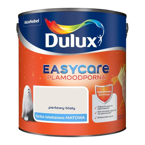 Dulux EasyCare Matt Latex Stain-resistant Paint 2.5l pearl white