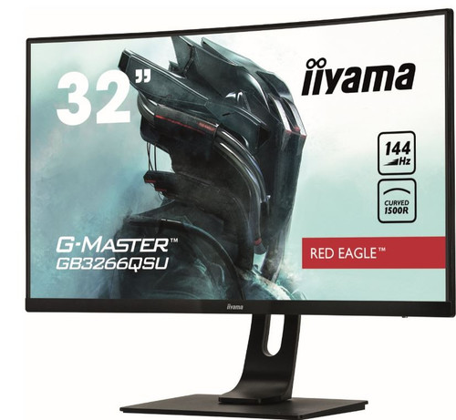 Iiyama 31.5" Monitor VA QHD 144HZ 1MS 1500R DPx HDMIx2 USBx4 GB3266QSU-B1