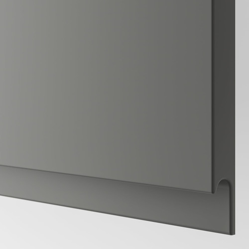 BESTÅ Wall-mounted cabinet combination, white/Västerviken dark grey, 180x42x64 cm