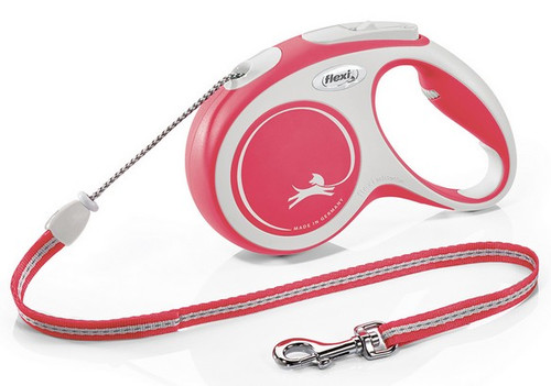 Flexi New Comfort Cord Leash M 5m, red