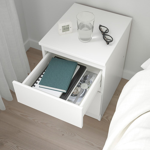 KULLEN Chest of 2 drawers, white, 35x49 cm