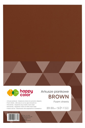 Craft Foam A4 5 Sheets, brown