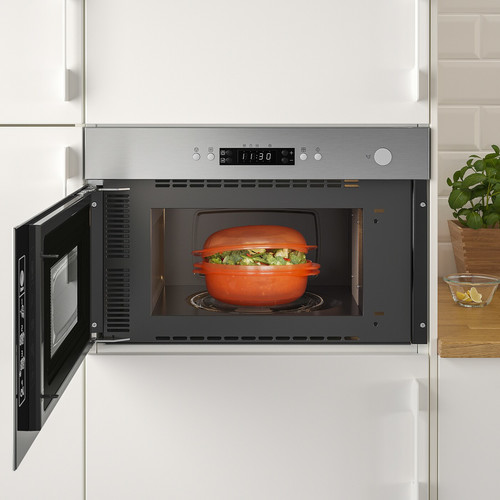 MATÄLSKARE Microwave oven, stainless steel colour