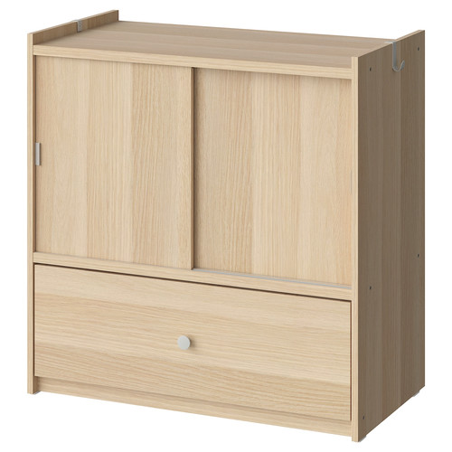 BRUKSVARA Storage unit, oak, 80x81 cm