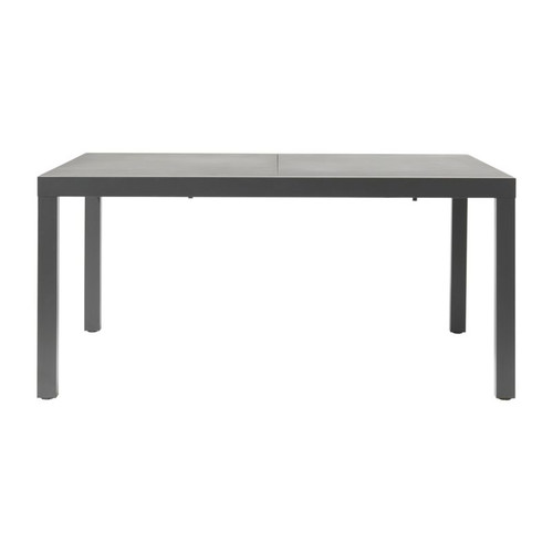 GoodHome Garden Extendable Table Baradal, aluminium/glass