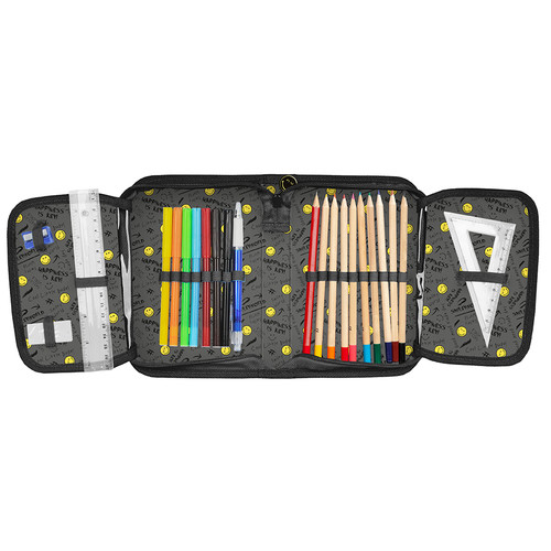 Pencil Case with School Accessories Smiley World