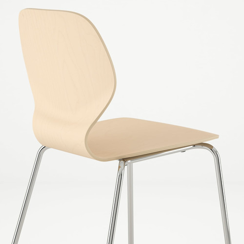 SIGTRYGG Chair, birch/Sefast chrome-plated