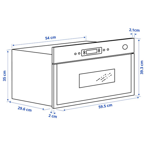 MATÄLSKARE Microwave oven, stainless steel colour