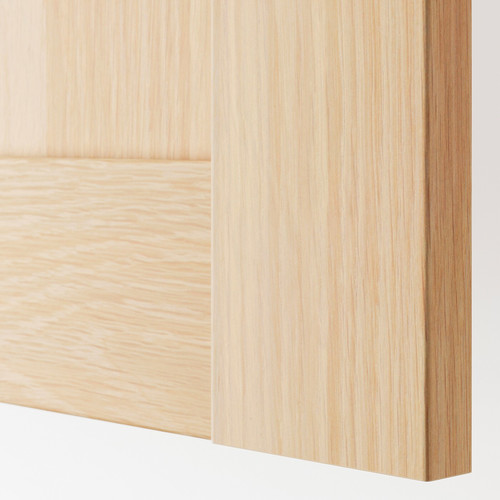 PAX / BERGSBO Wardrobe combination, white stained oak effect/white stained oak effect, 200x66x236 cm