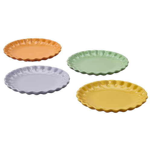 HÖSTAGILLE Side plate, mixed colours, 17 cm