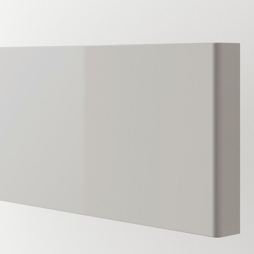 RINGHULT Drawer front, high-gloss light grey, 80x10 cm, 2 pack