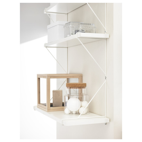 BERGSHULT / PERSHULT Wall shelf, white, white, 80x20 cm