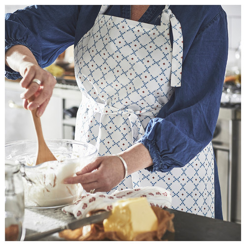 INAMARIA Apron, patterned/blue, 69x85 cm