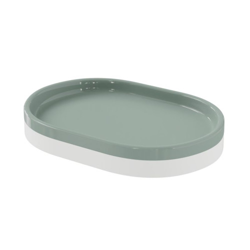 GoodHome Soap Dish Koros, green-grey/white