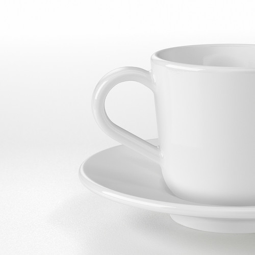 IKEA 365+ Espresso cup and saucer, white, 6 cl