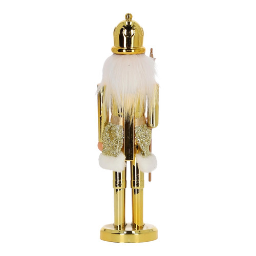 Nutcracker Christmas Decoration 28cm, crown, gold