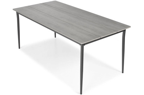 Outdor Dining Table BOSANO 180, black/grey