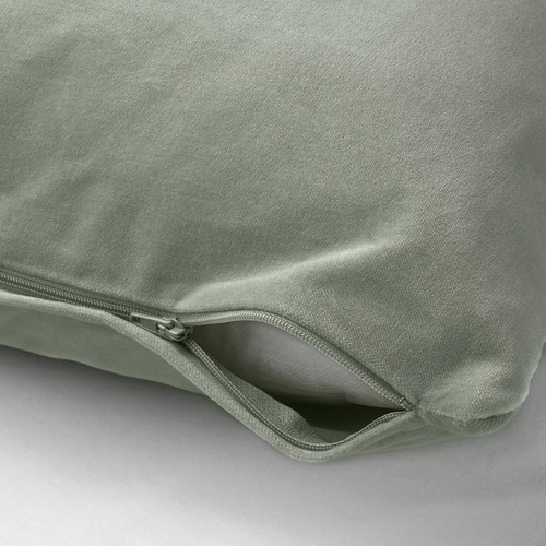 SANELA Cushion cover, pale grey-green, 40x58 cm