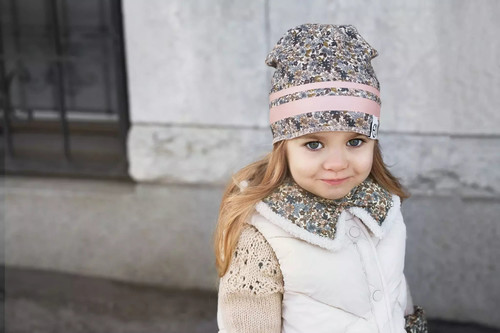 Elodie Details Winter Beanie - Blue Garden, 1-2 years