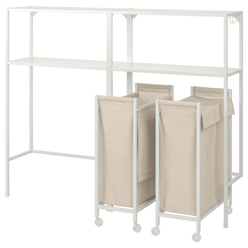 ENHET Wall storage combination, white, 160x30x129 cm