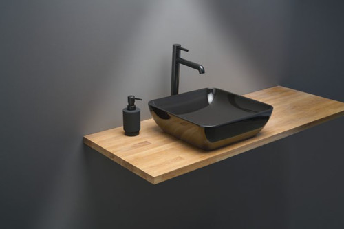 Ravak Countertop Wash Basin Ceramic Slim S 38 cm, black