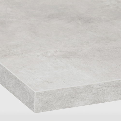 EKBACKEN Worktop, light grey concrete effect, laminate, 186x2.8 cm