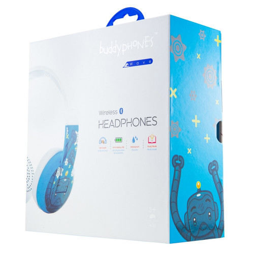 BuddyPhones Headphones Bluetooth Wave Robot, blue