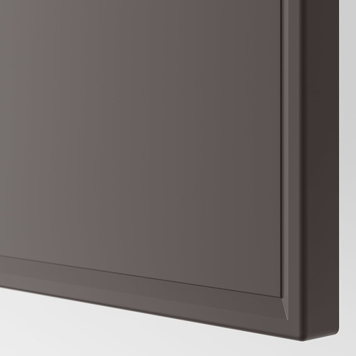 MERÅKER Door with hinges, dark grey, 50x229 cm