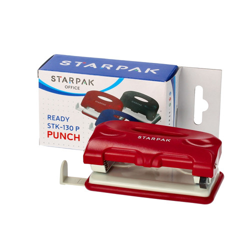 2-Hole Punch 5.5mm, plastic, 1pc, dark red