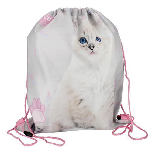 Drawstring Bag School Shoes/Clothes Bag Kitty