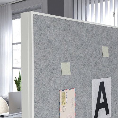 MITTZON Whiteboard/noticeboard, white, 84x110x2 cm