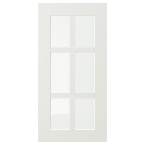 STENSUND Glass door, white, 30x60 cm