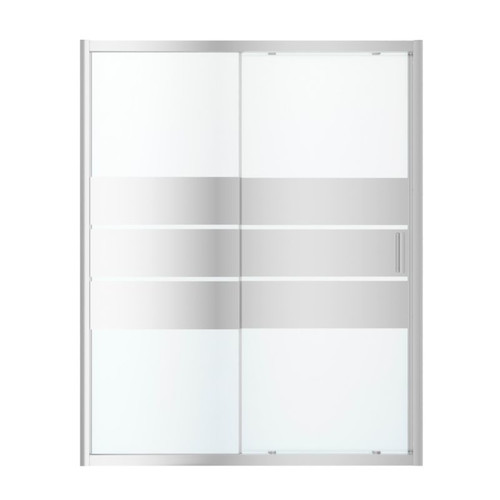 GoodHome Sliding Shower Door Beloya 160 cm, chrome/mirror glass