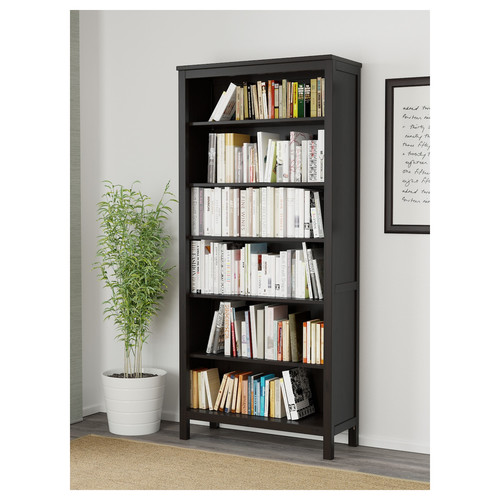 HEMNES Bookcase, black-brown, 90x197 cm