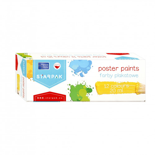 Starpak Poster Paints 12 Colours x 20ml School