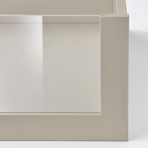 KOMPLEMENT Drawer with glass front, beige, 50x58 cm