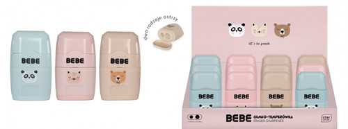 Bebe Eraser & Sharpener 2in1 BB Friends Girls 12pcs