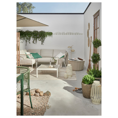 SEGERÖN Corner section, outdoor, white/beige