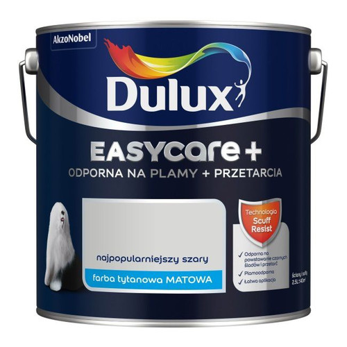 Dulux EasyCare+ Washable Durable Matt Paint 2.5l most popular grey