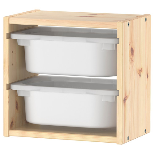 TROFAST Wall storage, light white stained pine/white, 32x21x30 cm