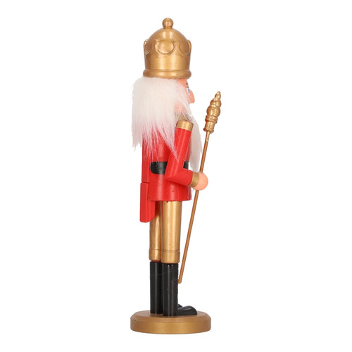 Nutcracker Christmas Decoration 28cm, gold crown