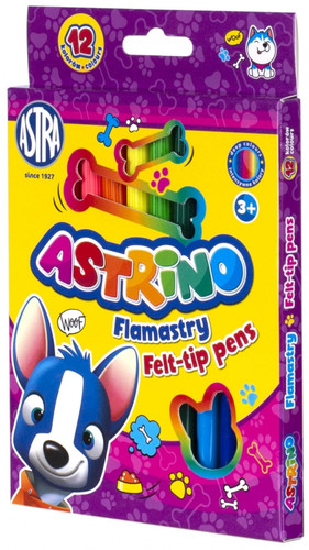 Astra Felt-Tip Pens Astrino 12 Colours