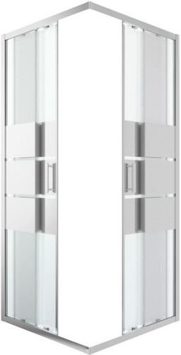 GoodHome Shower Enclosure Beloya 90x90x195cm, chrome/mirror glass