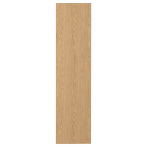 STORKLINTA Door with hinges, oak effect, 50x195 cm