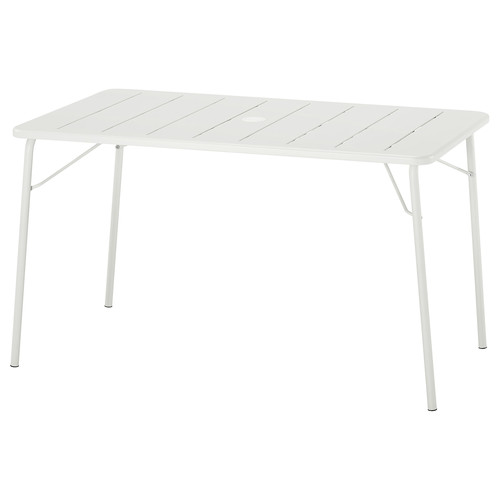 TORPARÖ Table, outdoor, white/foldable, 130x74 cm