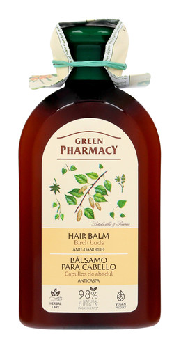 Green Pharmacy Hair Balm Anti-Dandruff Hair Birch Buds 98% Natural Vegan 300ml