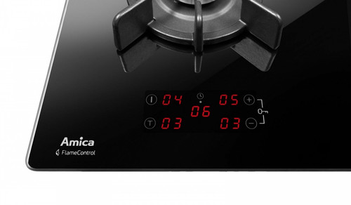 Amica Gas Hob on Glass PGCA6111AoFTB