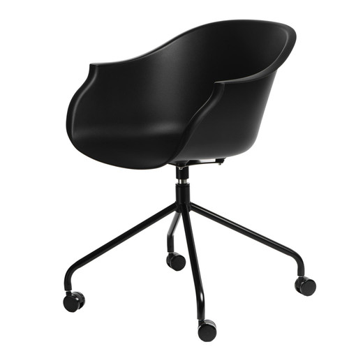 Chair with Castors Roundy, black