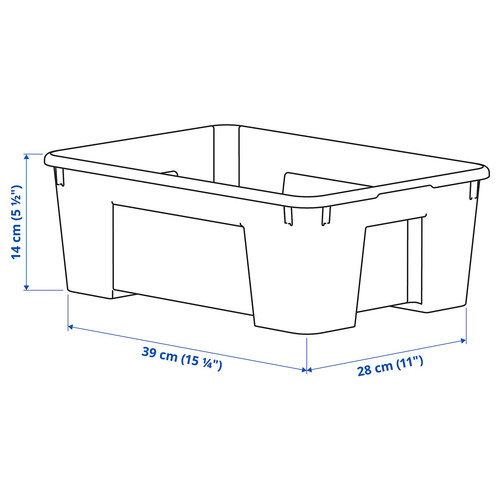 SAMLA Box, transparent, 39x28x14 cm/11 l